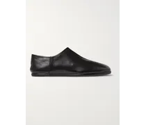 Tabi Collapsible-Heel Split-Toe Leather Loafers