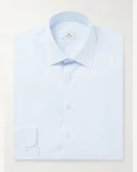 Etro Camicia slim-fit in cotone jacquard Blu