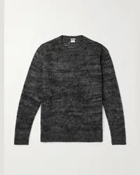 Massimo Alba Pullover in cashmere spazzolato Nina Nero