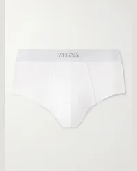 Ermenegildo Zegna Slip in cotone stretch Bianco