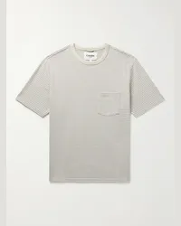 Corridor T-shirt in jersey di cotone a righe Grigio