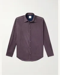 Paul Smith Camicia in velluto a coste di cotone Viola