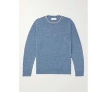 Pullover in lana con bordo a contrasto