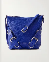 Givenchy Borsa a tracolla piccola in pelle pieno fiore Voyou Blu