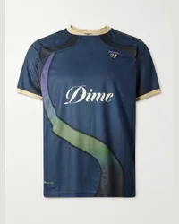 Dime T-shirt in mesh con logo Blu