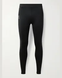 ON Running Leggings da running in jersey riciclato stretch Nero