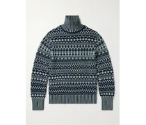 Pullover a collo alto in lana jacquard Talbot