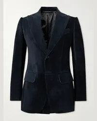 Tom Ford Blazer in camoscio Blu