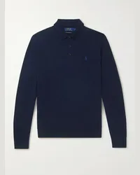 Ralph Lauren Polo in lana con logo ricamato Blu