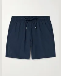 Vilebrequin Shorts da mare medi a gamba dritta in ECONYL® Moorea Blu