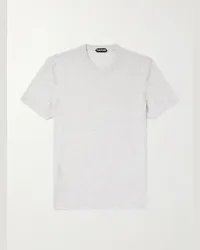 Tom Ford T-shirt slim-fit in jersey di misto cotone Grigio