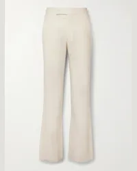 Gabriela Hearst Pantaloni bootcut in twill di lana Vista Neutri