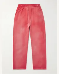 The Elder Statesman Pantaloni sportivi a gamba larga in jersey di misto cotone e cashmere Daily Rosa