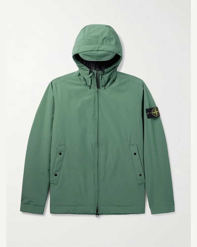 Stone Island Giacca in shell con zip Verde