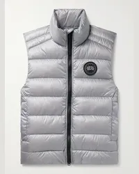 Canada Goose Piumino smanicato slim-fit in nylon ripstop trapuntato con logo applicato Crofton Grigio