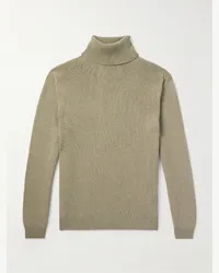 Loro Piana Pullover a collo alto in cashmere Fobello Verde