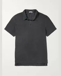 James Perse Polo slim-fit in cotone Supima Grigio