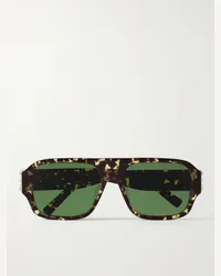 Givenchy Occhiali da sole in acetato tartarugato e metallo dorato con montatura D-frame Tartarugato