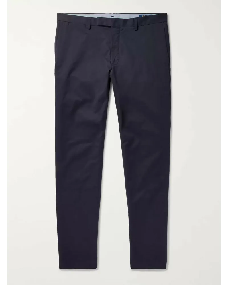 Ralph Lauren Pantaloni chino slim-fit in twill di cotone stretch Blu