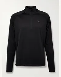 ON Running Maglia in jersey riciclato stretch c mezza zip Climate Nero