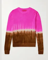 The Elder Statesman Pullover in cashmere tie-dye Tranquility Rosa