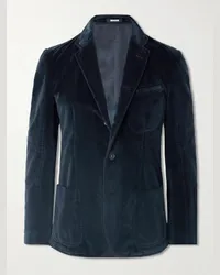 Massimo Alba Blazer in velluto di cotone Blu