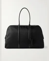 The Row Borsa da viaggio in shell con finiture in pelle Myles Nero