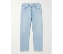 Jeans a gamba dritta effetto consumato 90's
