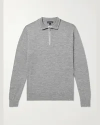 Peter Millar Pullover in misto lana con mezza zip Excursionist Flex Grigio