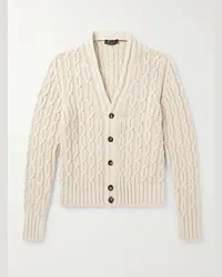 Loro Piana Cardigan slim-fit in cotone a trecce Neutri