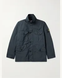 Stone Island Field jacket in David-TC imbottito con logo applicato Blu