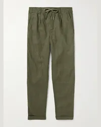 Ralph Lauren Pantaloni a gamba dritta in lino con coulisse Verde