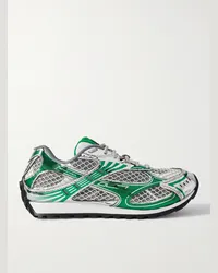 Bottega Veneta Sneakers in mesh e gomma metallizzata Orbit Verde