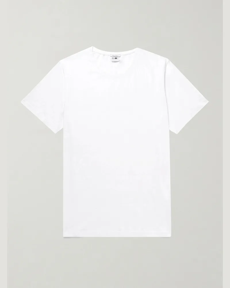 NN 07 Pima Cotton-Jersey T-Shirt Bianco