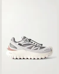 Moncler Sneakers in pelle, camoscio e mesh con finiture in gomma e fettuccia Trailgrip GTX Grigio