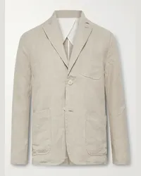 Alex Mill Mercer Unstructured Garment-Dyed Linen Blazer Neutri