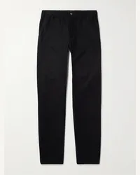 A.P.C. Pantaloni a gamba dritta in twill di cotone Chuck Nero