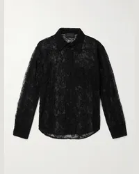 Simone Rocha Camicia in pizzo di cotone Nero