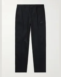 Nike Pantaloni chino slim-fit in tela di cotone con logo ricamato Club Nero