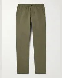 A.P.C. Pantaloni a gamba dritta in twill di cotone Chuck Verde