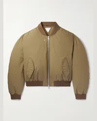 Bottega Veneta Bomber in popeline di cotone imbottito Frosted Verde