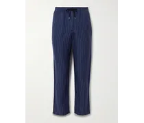 Pantaloni slim-fit in misto lino, lyocell e cotone a righe con coulisse Prepster
