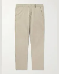 NN 07 Pantaloni chino a gamba affusolata in twill di misto cotone biologico Theo 1420 Neutri