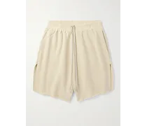 Shorts in jersey di cotone tinti in capo con coulisse
