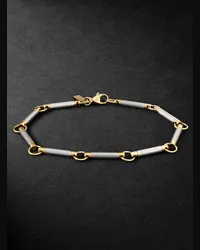 FOUNDRAE Bracciale a catena in oro bianco e giallo Element Argento