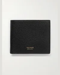 Tom Ford Portafoglio in pelle pieno fiore Nero