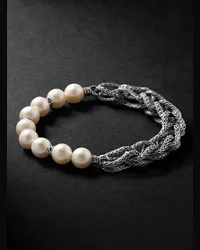 John Hardy Bracciale a catena classica in argento con perle Asli Argento