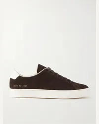 Common Projects Sneakers in camoscio cerato con finiture in pelle Retro Classic Marrone