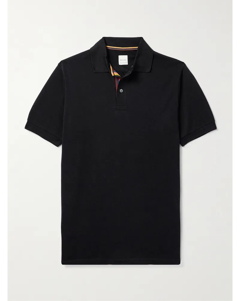 Paul Smith Polo in cotone piqué Nero