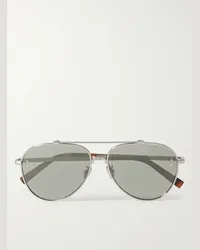 Dior Occhiali da sole con montatura D-frame in acetato tartarugato e metallo argentato CD Diamond A1U Argento